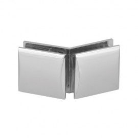 GC135-D2  Standard Duty Curve Edge Double Sided 135 Degree Glass to Glass Fixed Bracket